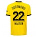 Borussia Dortmund Ian Maatsen #22 Hjemmedrakt 2023-24 Kortermet